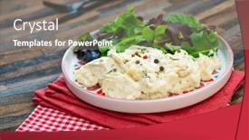  Presentation with traditional - Cool new slide deck with traditional-parmentier-of-fish backdrop and a gray colored foreground