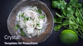  Presentation with onion - Beautiful theme featuring traditional-peruvian-gourmet-ceviche-see backdrop and a wine colored foreground
