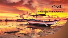  Presentation with philippine traditional - Slide deck with traditional philippine boat bangka background and a red colored foreground