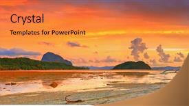  Presentation with philippine traditional - Amazing theme having traditional philippine boat bangka backdrop and a gold colored foreground