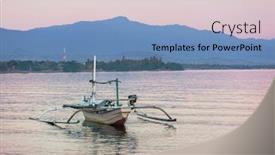  Presentation with boat - Audience pleasing slide deck consisting of traditional-philippino-boat backdrop and a teal colored foreground