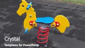  Presentation with playground - Colorful theme enhanced with traditional playground in a schoolyard backdrop and a  colored foreground