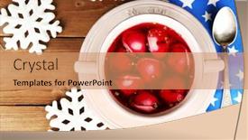  Presentation with christmas red - Amazing PPT theme having traditional-polish-clear-red-borscht backdrop and a coral colored foreground