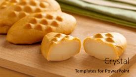  Presentation with cutting board - Presentation theme consisting of traditional-polish-smoked-cheese-mini background and a gold colored foreground