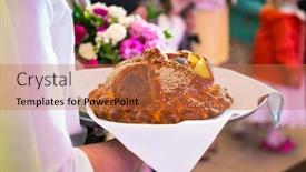  Presentation with wedding - Presentation featuring traditional-polish-wedding-bread background and a red colored foreground