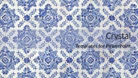  Presentation with tile - Beautiful slide set featuring traditional portuguese azulejo tiles backdrop and a light blue colored foreground
