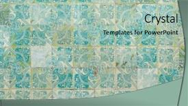  Presentation with tile - Colorful presentation theme enhanced with traditional portuguese azulejo tiles backdrop and a mint green colored foreground