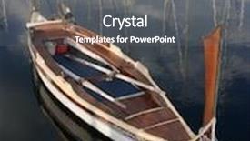  Presentation with malta - Slide deck with traditional row boat moored in senglea marina malta background and a gray colored foreground