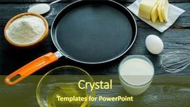  Presentation with cooking oil - Amazing PPT theme having traditional russian pancakes butter egg backdrop and a tawny brown colored foreground