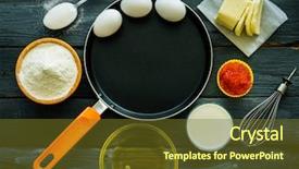 Presentation with cooking oil - Slides having traditional russian pancakes butter egg background and a tawny brown colored foreground