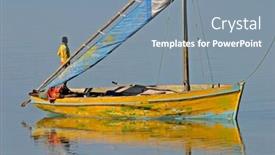  Presentation with sail - Amazing presentation design having traditional sail boat called a dhow vilanculos coastal sanctuary mozambique backdrop and a seafoam green colored foreground