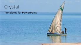  Presentation with sail - Amazing slides having traditional sail boat called a dhow vilanculos coastal sanctuary mozambique backdrop and a light blue colored foreground
