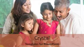  Presentation with indian traditional - PPT theme featuring traditional sari celebrate diwali background and a red colored foreground