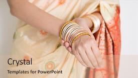  Presentation with bangles - Slides with traditional sari dress wearing bangles background and a lemonade colored foreground