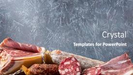  Presentation with mold - Presentation having traditional sausage sausage with mold and spanish ham bellota jamon sliced sausage salami on wooden board with spices pepper and fennel close-up background and a gray colored foreground