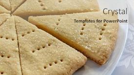  Presentation with wedges - Theme consisting of traditional-scottish-shortbread-baked background and a coral colored foreground