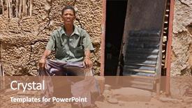  Presentation with indigenous - Slide deck featuring traditional shack the indigenous people background and a coral colored foreground