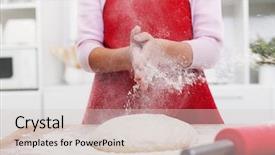  Presentation with flour - Presentation design consisting of traditional slide - brushing or dusting flour off background and a lemonade colored foreground