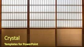 Presentation with japanese - Amazing PPT theme having traditional slide - japanese room sliding paper door backdrop and a tawny brown colored foreground