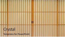  Presentation with japanese - Slide deck featuring traditional slide - japanese sliding paper door background and a coral colored foreground