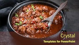  Presentation with traditional - Presentation enhanced with traditional-slow-cooked-american-tex background and a tawny brown colored foreground