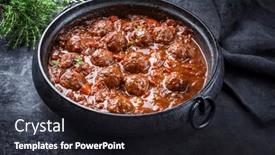  Presentation with american - Slides featuring traditional-slow-cooked-american-tex background and a dark gray colored foreground