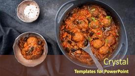  Presentation with eggplant - Theme consisting of traditional-slow-cooked-american-tex background and a tawny brown colored foreground