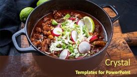  Presentation with mexican - Presentation theme enhanced with traditional-slow-cooked-mexican-pozole background and a tawny brown colored foreground