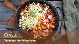  Presentation with maiz - Slide deck featuring traditional-slow-cooked-mexican-pozole background and a tawny brown colored foreground