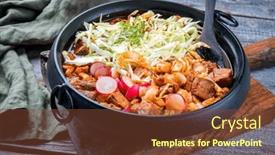  Presentation with maiz - Presentation theme with traditional-slow-cooked-mexican-pozole background and a tawny brown colored foreground