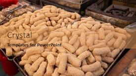  Presentation with snacks - Audience pleasing slides consisting of traditional-snacks-of-taiwanese-rice backdrop and a coral colored foreground