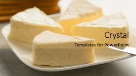  Presentation with dutch - PPT theme featuring traditional soft dutch cheese spread background and a yellow colored foreground