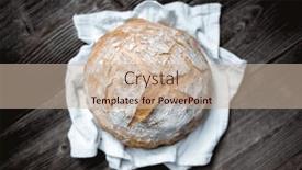  Presentation with essence - PPT layouts featuring traditional-sourdough-bread-characterized background and a soft green colored foreground