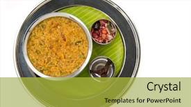  Presentation with sambar - Cool new presentation theme with traditional south indian sambar rice backdrop and a yellow colored foreground