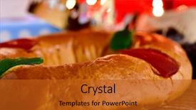  Presentation with kings - Colorful slides enhanced with traditional spanish three kings backdrop and a crimson colored foreground