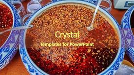  Presentation with spicy food - Amazing slide set having traditional spicy food sichuan cuisine backdrop and a  colored foreground