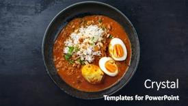  Presentation with indian traditional - Slides having traditional-spicy-indian-anda-masala background and a wine colored foreground