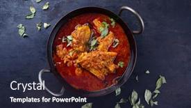  Presentation with chicken curry - Theme enhanced with traditional-spicy-indian-chicken-madras background and a wine colored foreground