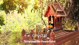  Presentation with spirit - Slides consisting of traditional-spirit-s-house background and a tawny brown colored foreground