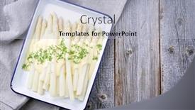  Presentation with enamel - PPT layouts enhanced with traditional-steamed-white-asparagus background and a  colored foreground