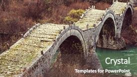  Presentation with traditional - Cool new PPT theme with traditional stone bridge in greece backdrop and a tawny brown colored foreground