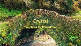  Presentation with ancient greek of stone - Slide set having traditional stone bridge in greece background and a tawny brown colored foreground