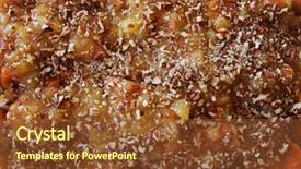  Presentation with thanksgiving dinner - Presentation theme enhanced with traditional sweet potato casserole topped with chopped walnuts and brown sugar side dish for a thanksgiving or christmas holiday dinner background and a tawny brown colored foreground