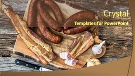  Presentation with brainstorming top view - Slide set consisting of traditional-table-top-view background and a tawny brown colored foreground