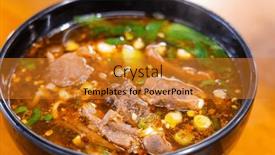  Presentation with noodles - PPT theme consisting of traditional-taiwanese-braised-beef-noodles background and a gold colored foreground