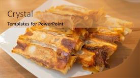  Presentation with dumpling - Amazing PPT layouts having traditional-taiwanese-snacks-of-fried backdrop and a yellow colored foreground