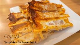  Presentation with dumpling - Presentation featuring traditional-taiwanese-snacks-of-fried background and a gold colored foreground