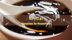  Presentation with black tea - Cool new PPT layouts with grass jelly - traditional taiwanese snacks of mesona backdrop and a tawny brown colored foreground