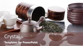  Presentation with traditional japan - Amazing presentation having traditional tea ceremony accessories japan backdrop and a tawny brown colored foreground