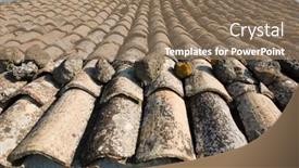  Presentation with lichen - Cool new presentation theme with traditional terracotta tiled roof covered by lichen backdrop and a coral colored foreground